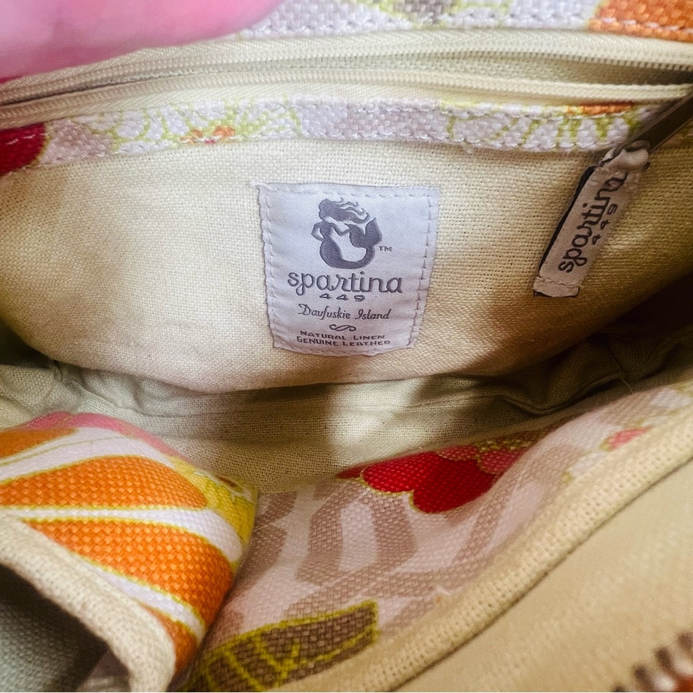 SPARTINA 449 Carson Cottage Linen Floral Adjustable Crossbody Shoulder Purse Bag - Picture 8 of 16